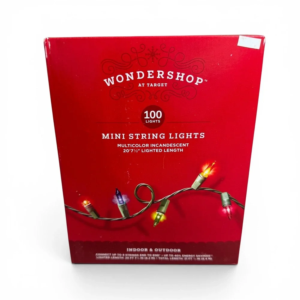Wondershop Target 100 Multicolor Incandescent Mini String Lights Indoor Outdoor